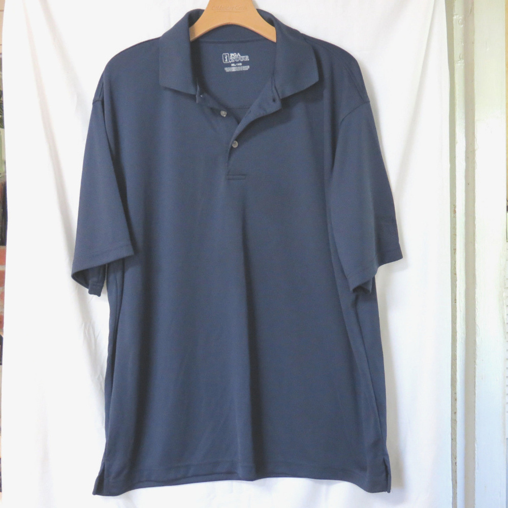 PGA Tour Navy Blue Golf Polo Sport EXCELLENT